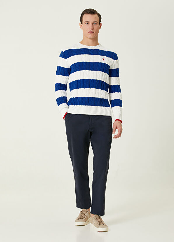 Polo Ralph Lauren Jacquard Stripe Cable-Knit Sweater