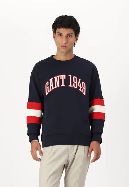 Gant 75th Anniversary Capsule - Colorblock Sleeve Crewneck Sweatshirt