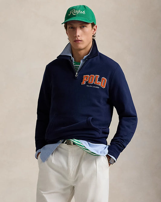 The Ralph Lauren Fleece Logo Collared Sweatshirt